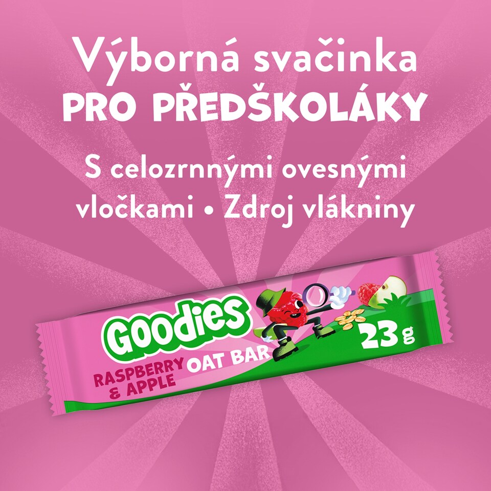Obrázek 1 pro produkt Goodies ovesná tyčinka malina & jablko 23g
