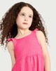 image 1 of F&F Textured Ruffle Accent Sleeveless Dress in Pink