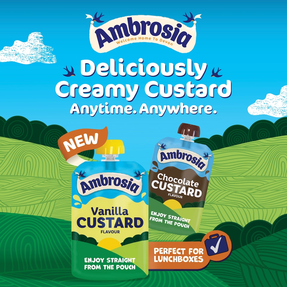 image 1 of Ambrosia Vanilla Custard Dessert Snack Pouch 100g