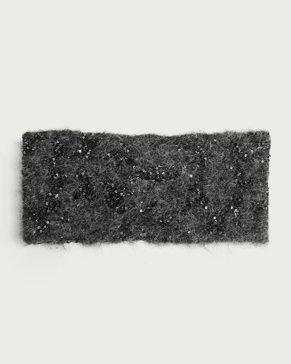 image 1 of F&F Embellished Knitted Headband in Grey