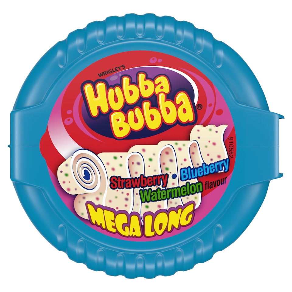 Hubba Bubba Mega Long Gum with Strawberry, Blueberry and Watermelon Flavour 56 g