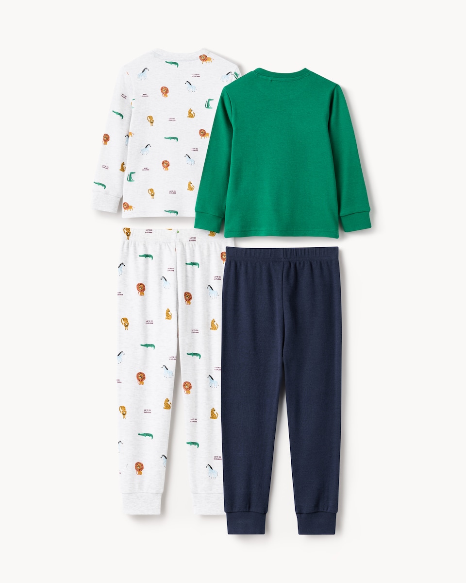image 1 of F&F 2-Pack Pure Cotton Printed Pyjama Sets in Multi