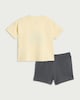 image 2 of F&F Baby Pure Cotton Adventure Print T-Shirt & Shorts Set in Yellow