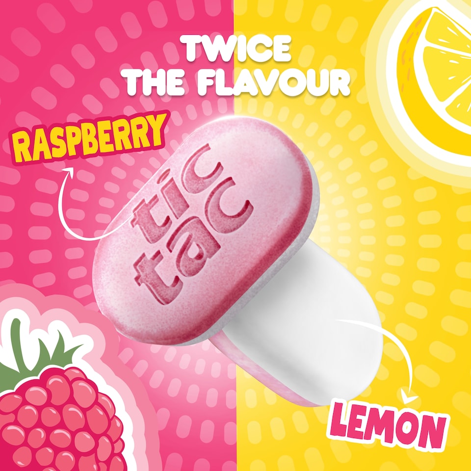 image 1 of Tic Tac Two Raspberry & Lemon 38.5g