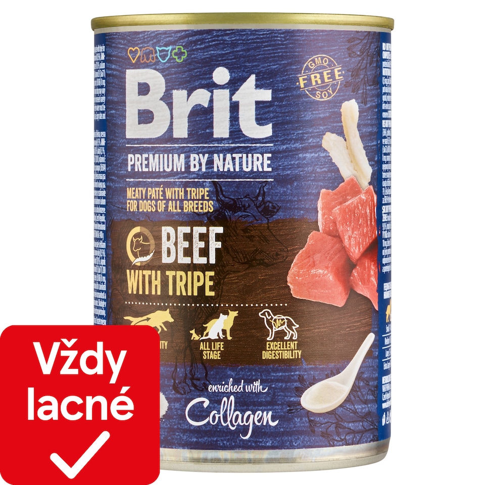 obrázok 1 z Brit Premium by Nature Beef with Tripe kompletné krmivo pre dospelých psov všetkých plemien 400 g