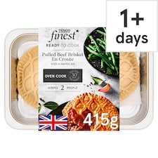 Tesco Finest Beef Brisket & Smoked Bacon En Croute With Merlot Jus 415g