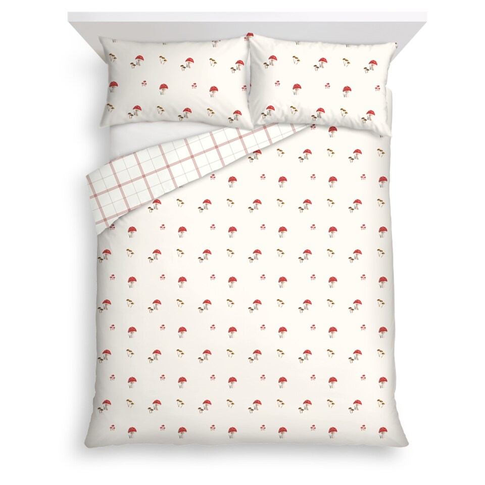 Tesco Mushroom Brushed Duvet Set Double