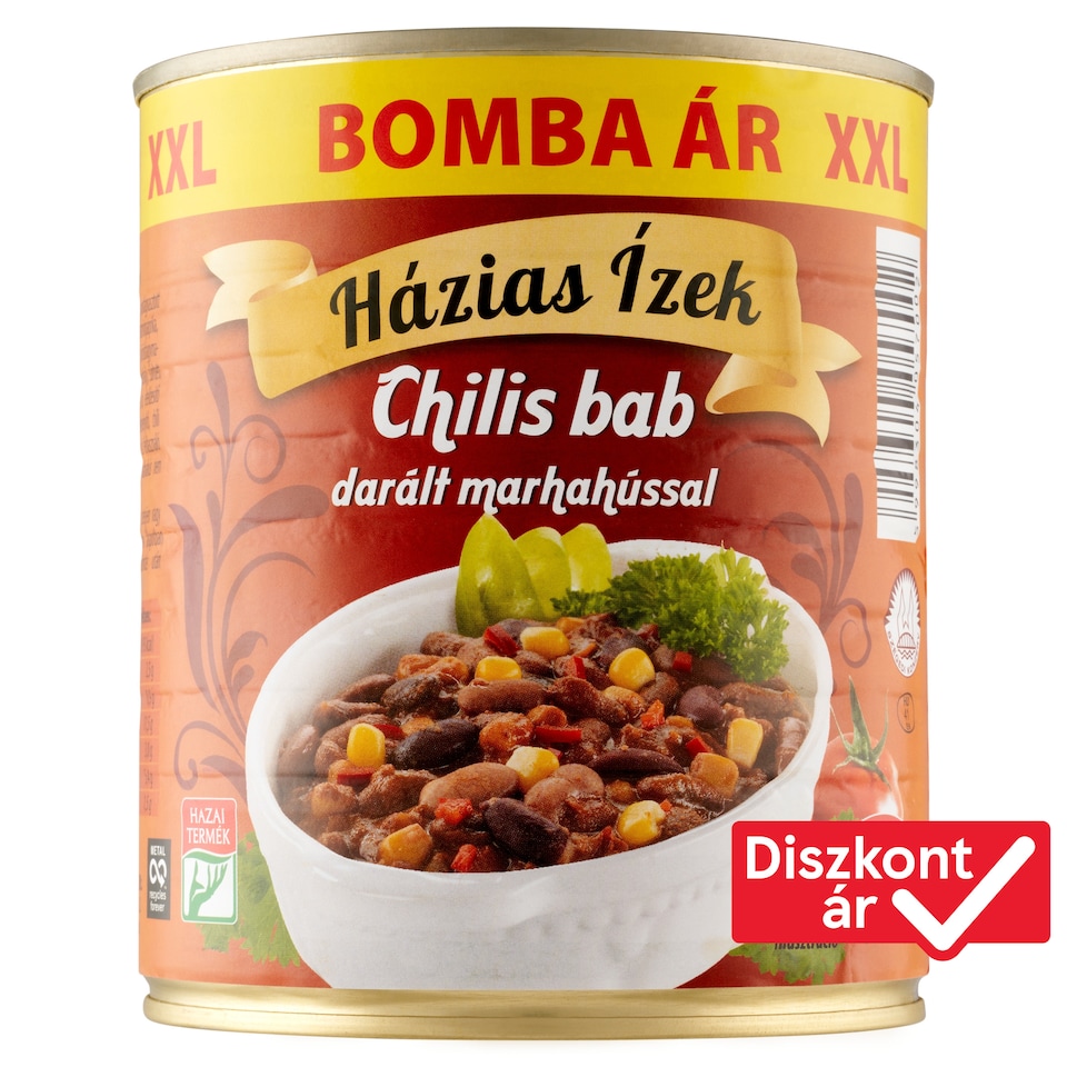 Házias Ízek Chili Bean with Minced Beef 800 g