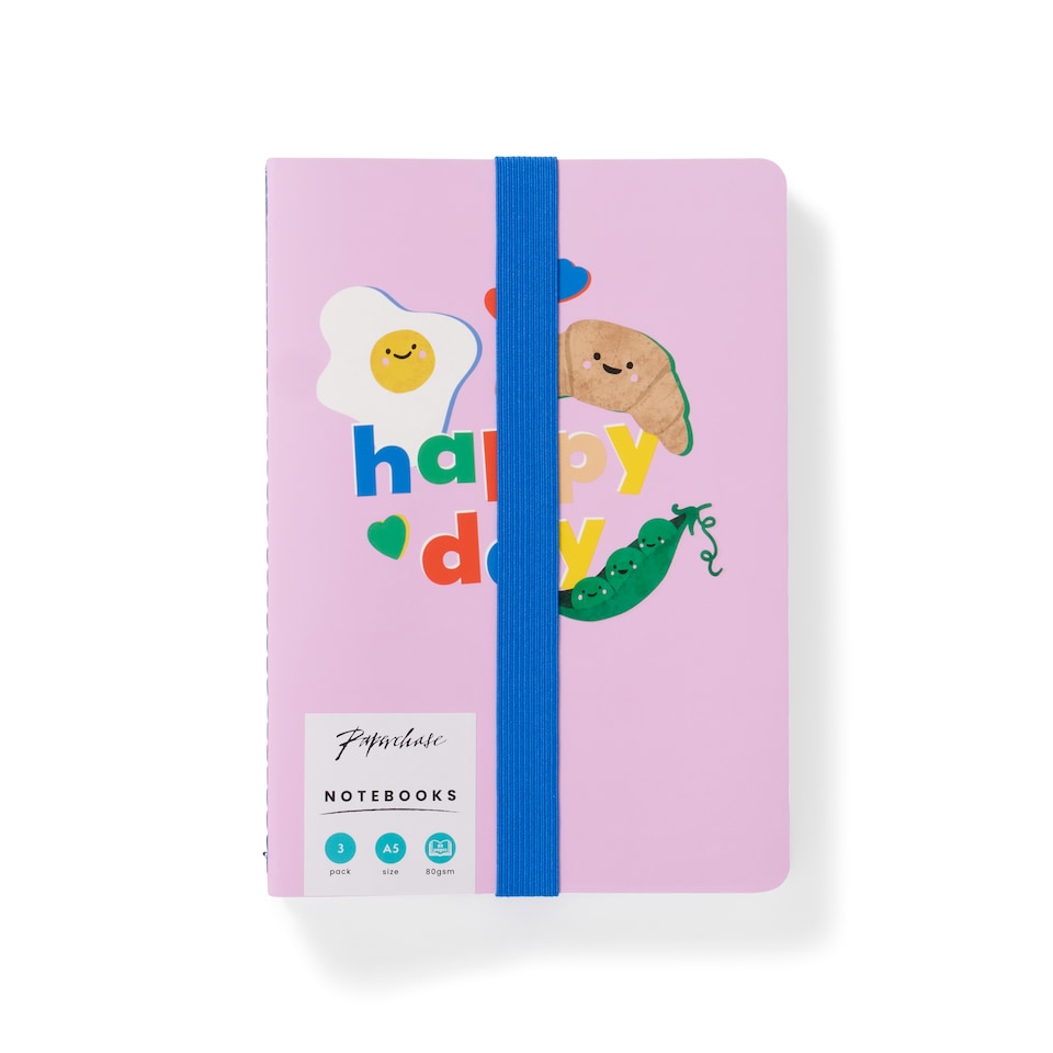 image 1 of Paperchase Deli 3 Pack A5 Notebook