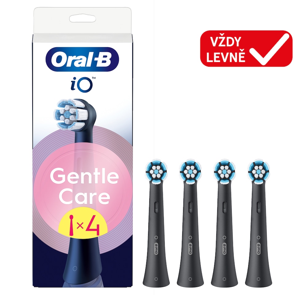 Obrázek 1 pro produkt Oral-B iO Series Gentle Care Black, Originální Kartáčkové Hlavy, pro Citlivé Dásně, 4