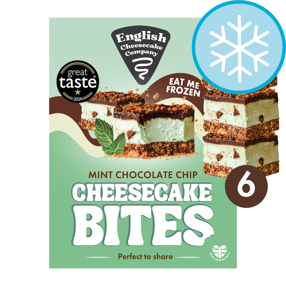 English Cheesecake Company Mint Chocolate Chip Cheesecake Bites 6 x 35g