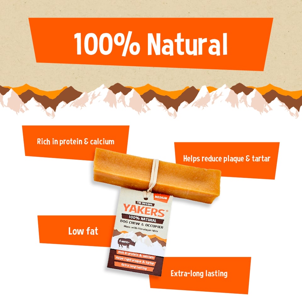 image 1 of Yakers The Original 100% Natural Dog Chew & Occupier Medium