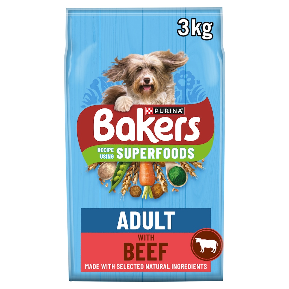 Bakers Dog Food Beef & Vegetable 3Kg