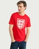 image 2 of England Cotton Rich Three Lions T-Shirt in Red