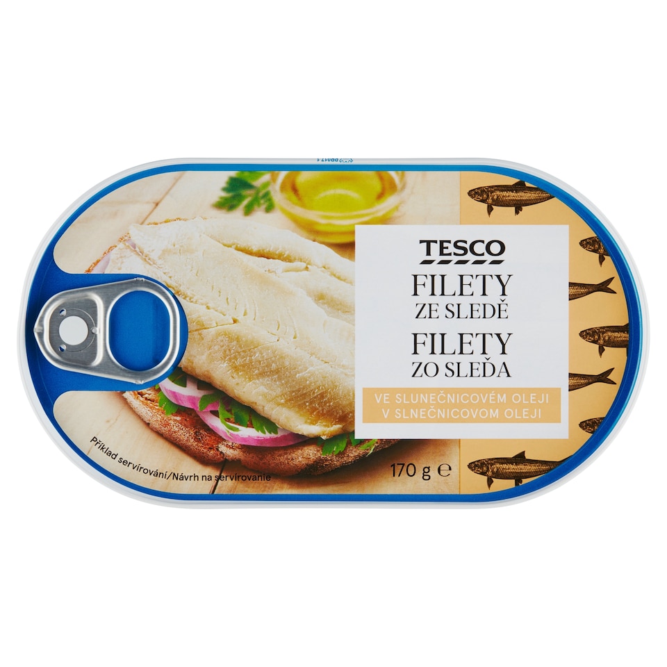 Tesco Herring Fillets in Sunflower Oil 170g
