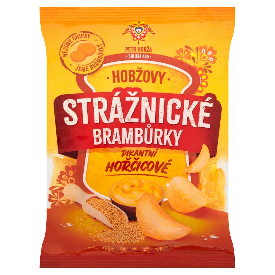 Obrázek 1 pro produkt Strážnické Brambůrky Hobžovy pikantní hořčicové 60g