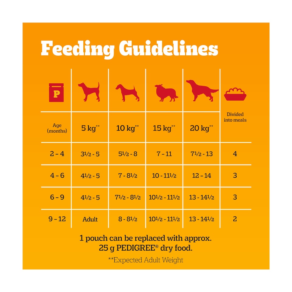 image 1 of Pedigree Puppy Dog Food Pouches Mixed in Jelly 12x100g