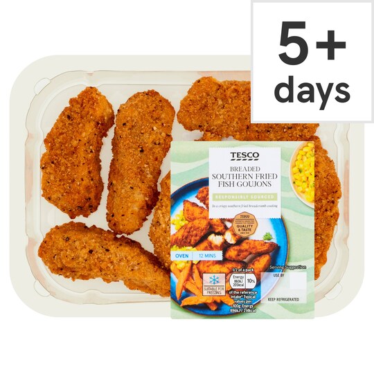 Tesco Southern Fried Basa Goujons 200G Tesco Groceries
