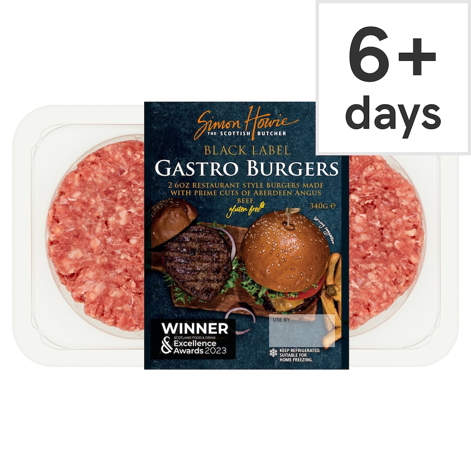 image 1 of Simon Howie 2 Black Label Gastro Burgers 340G