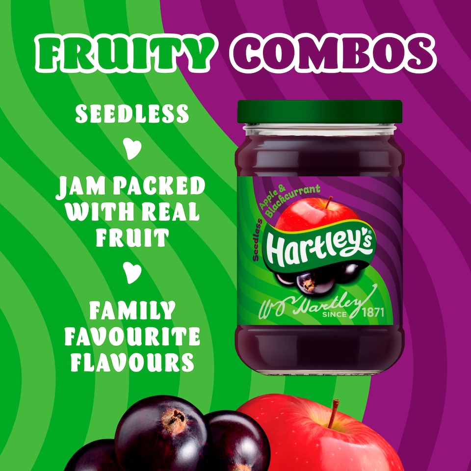 image 1 of  Hartley's Seedless Blackcurrant & Apple Jam 300g