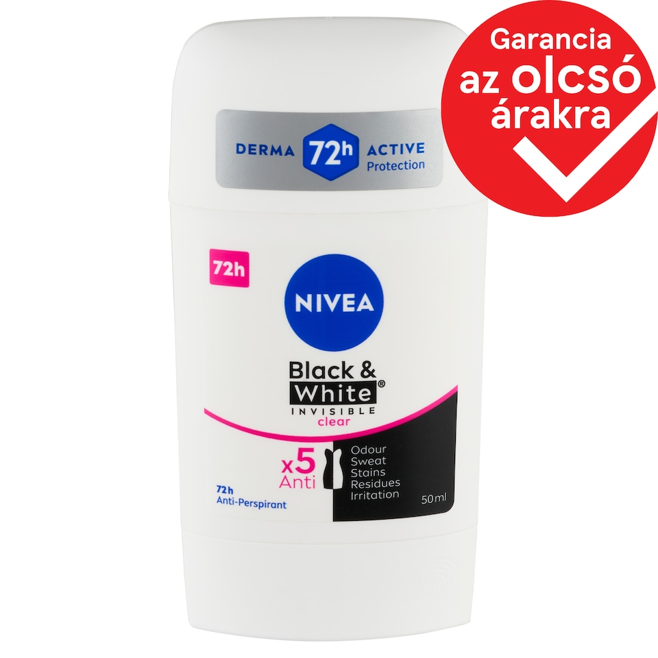 NIVEA Black & White Invisible Clear izzadásgátló 50 ml