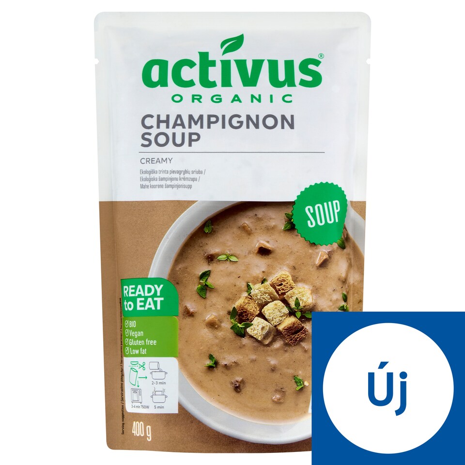 Activus bio krémes csiperkegomba leves 400 g