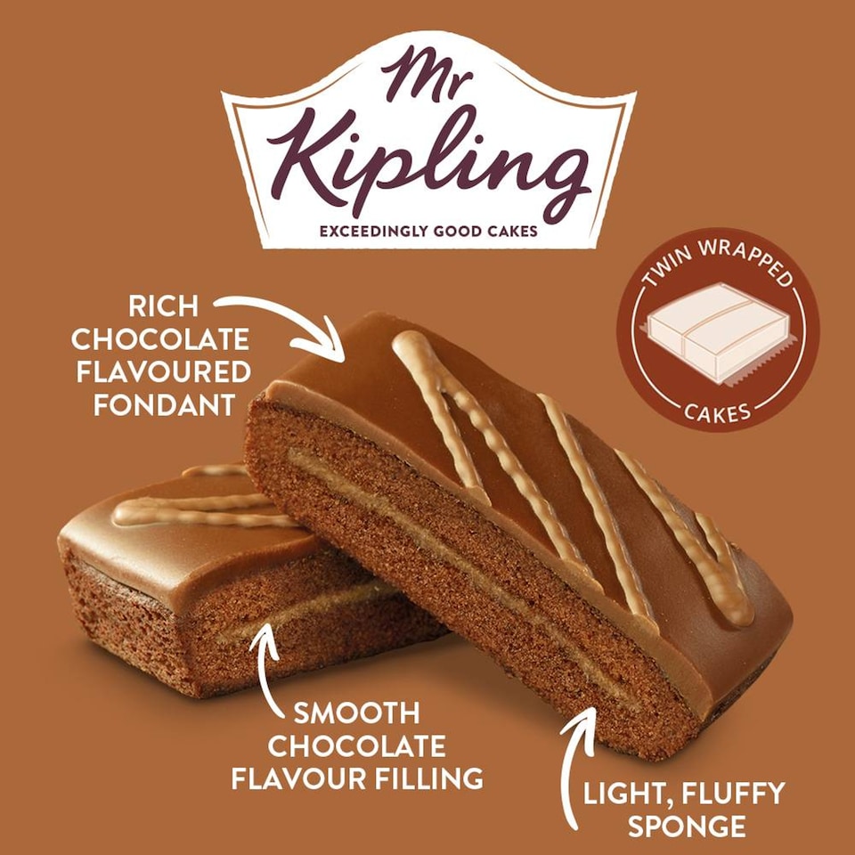 image 1 of Mr Kipling Chocolate Slice 6 Pack