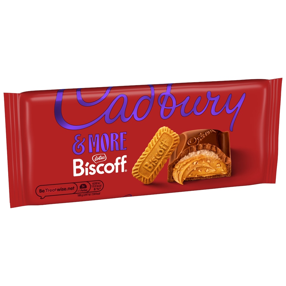 image 1 of Cadbury Dairy Milk &More Lotus Biscoff Chocolate Bar 195g