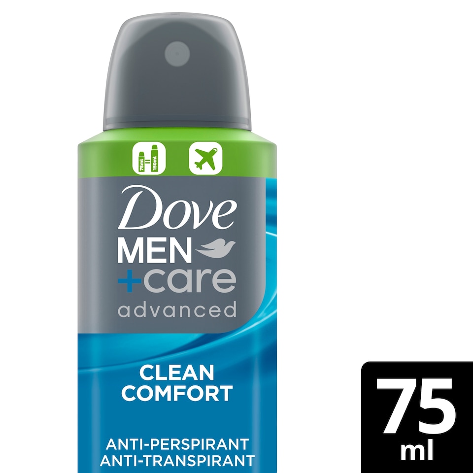 image 1 of Dove Men+Care 72h Advanced Clean Comfort Antiperspirant Deodorant 75ml