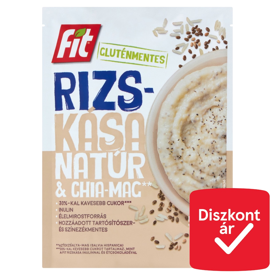 Fit gluténmentes natúr rizskása chia-maggal és inulinnal 60 g