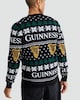 image 3 of Guinness Pure Cotton Festive Print Knitted Jumper in Black