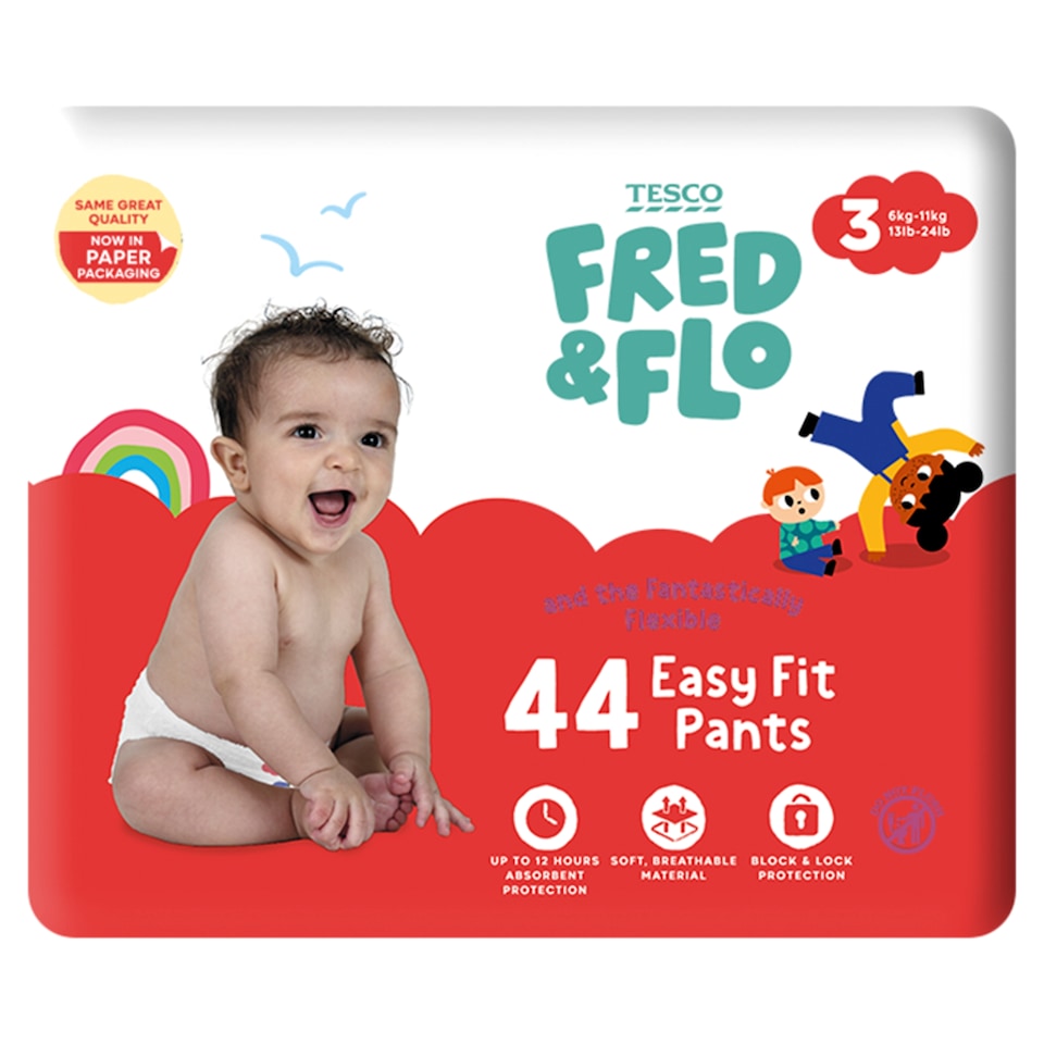 Fred & Flo Easy Fit Size 3 Nappy Pants 44 Pack