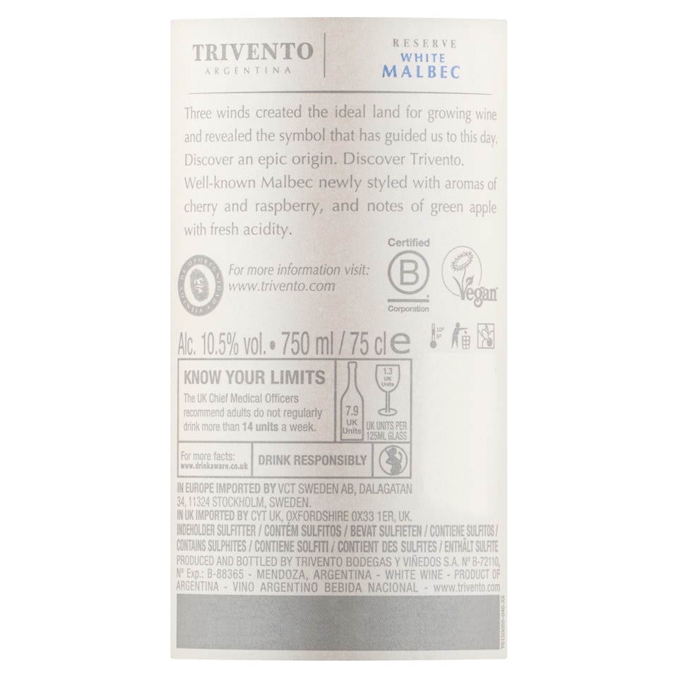image 1 of Trivento Argentina White Malbec 75Cl