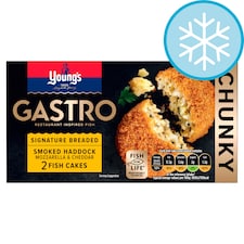 Youngs Gastro 2 Smoked Haddock Chunky Fish Cakes 270G
