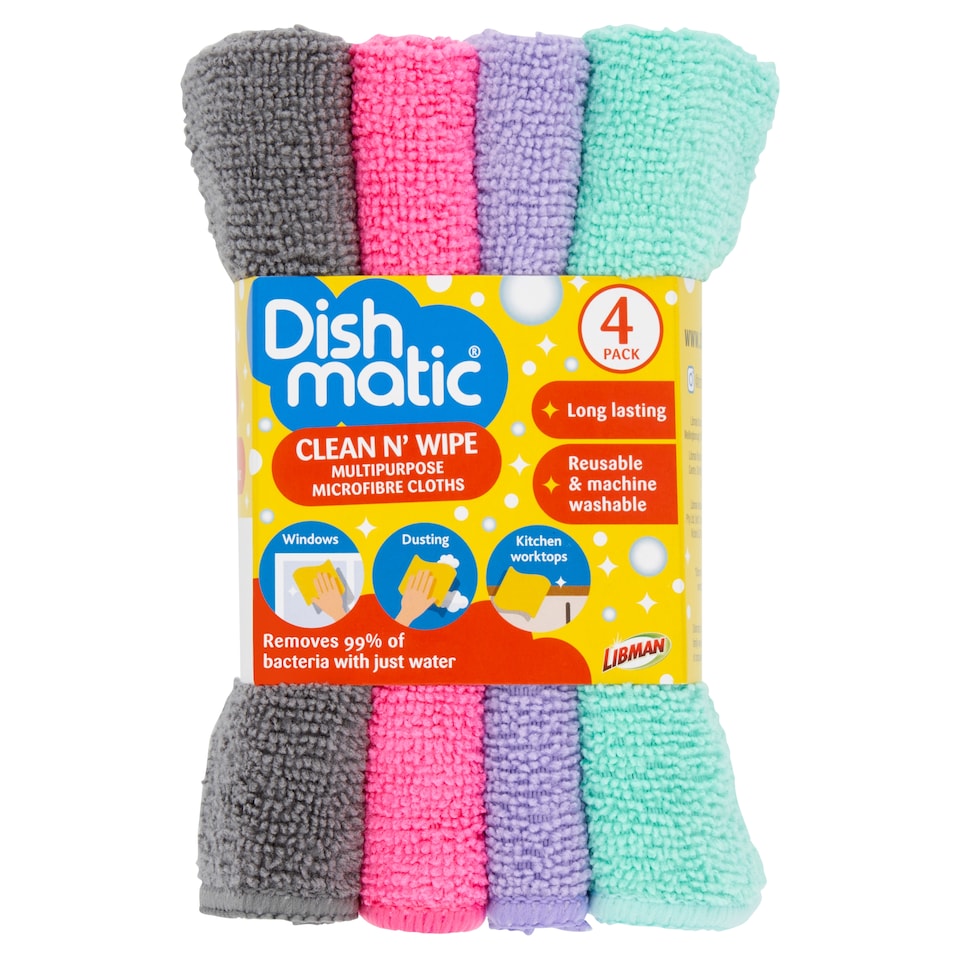 Dishmatic Clean N Wipe 4pk
