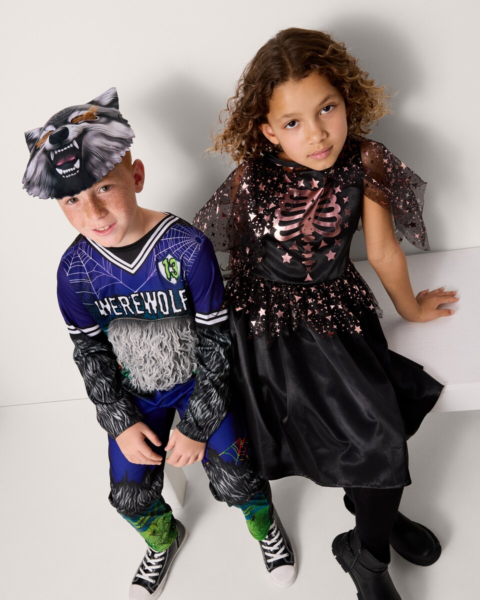 image 1 of F&F Boys Werewolf Fancy Dress Costume in Blue