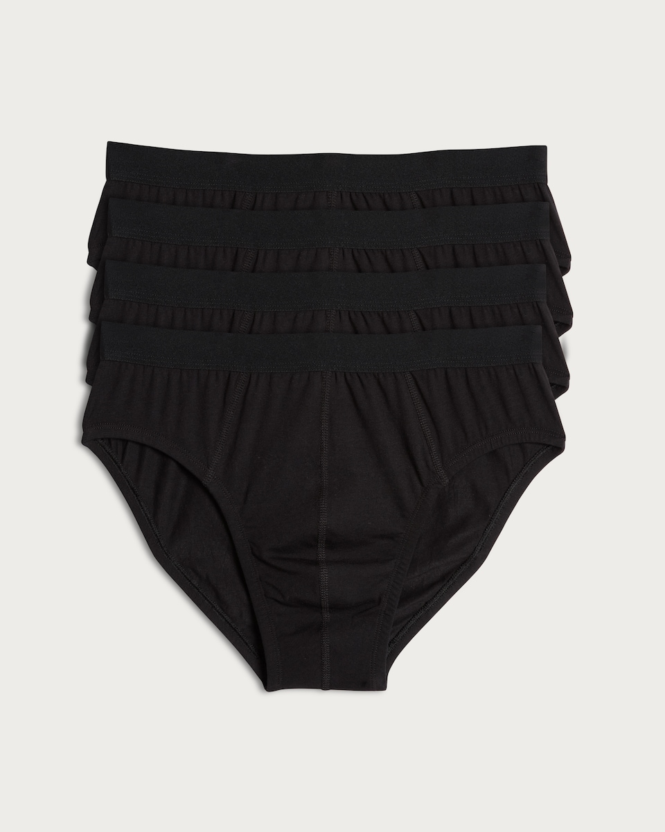 F&F 4-Pack Cotton Rich Slips in Black