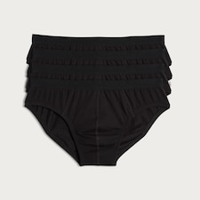 F&F 4-Pack Cotton Rich Slips in Black