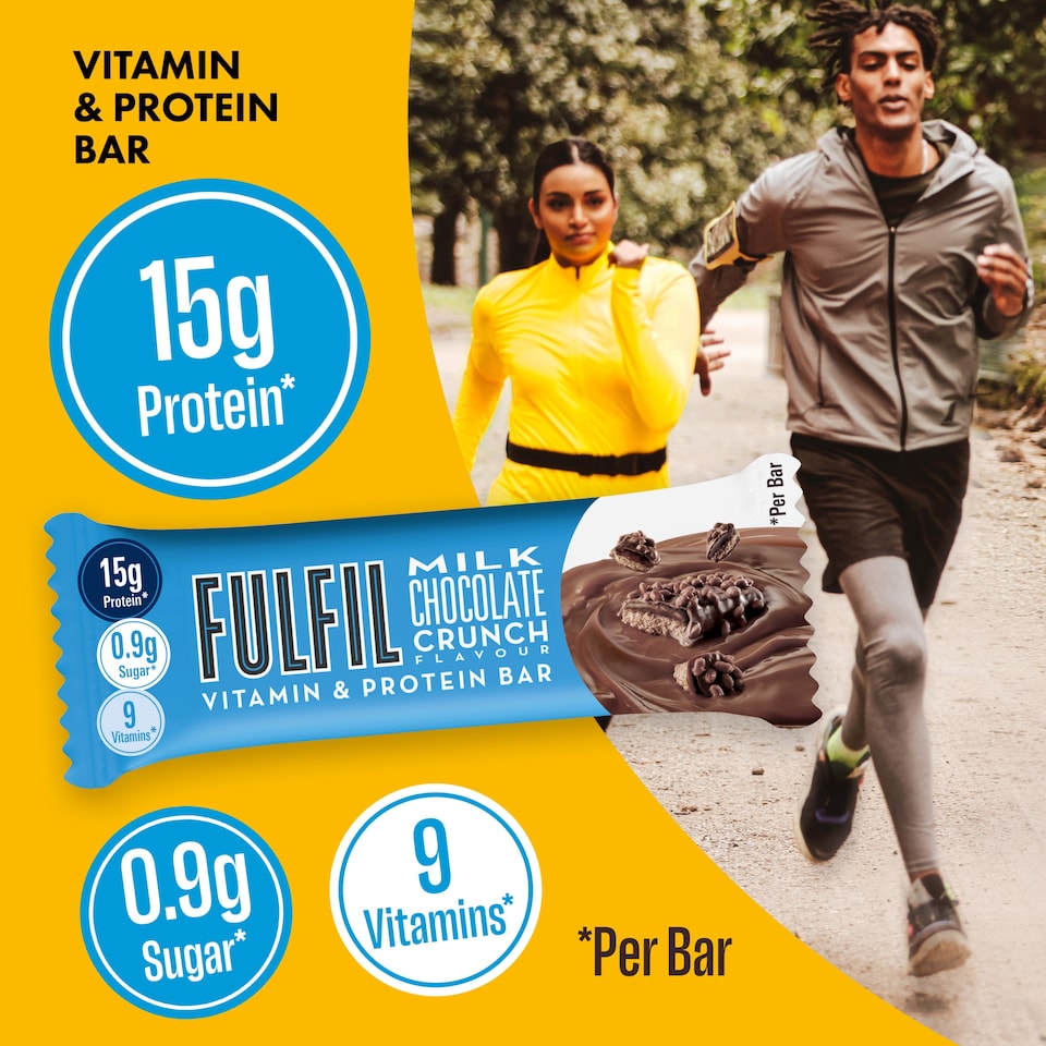 image 1 of Fulfil Vitamin & Protein Bar - Milk Chocolate Crunch Flavour 40g