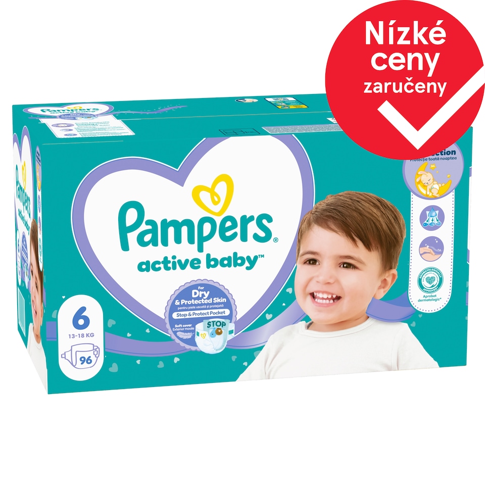 image 1 of Pampers Active Baby, Velikost 6, 96 Plenky, 13kg-18kg
