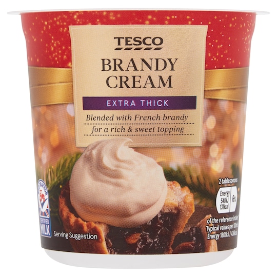 Tesco Brandy Extra Thick Cream 250Ml Tesco Groceries