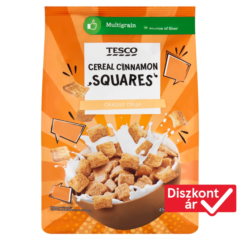 Tesco Squares Cereal Cinnamon 450 g