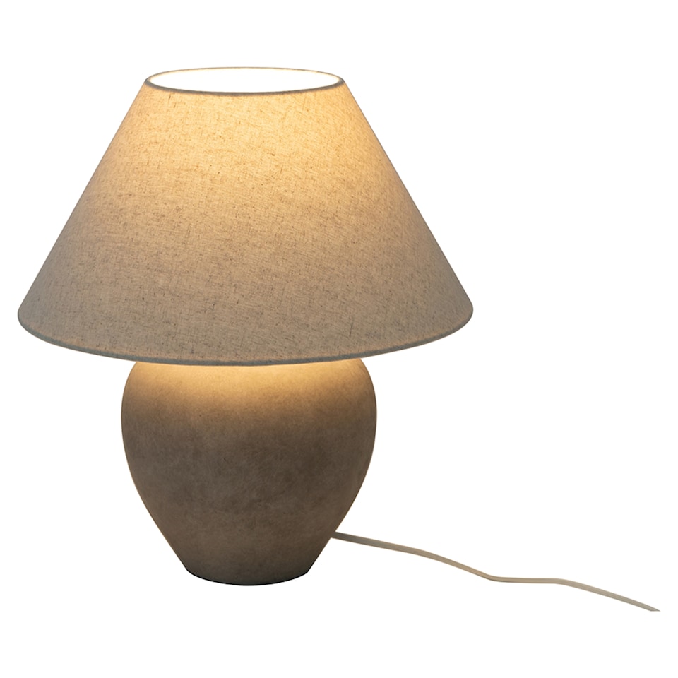 image 1 of F&F Home Grey Ceramic Urn Table Lamp