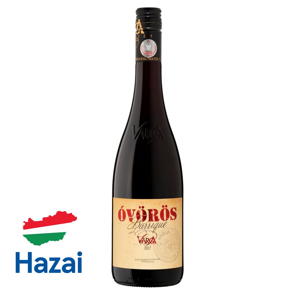 Varga Óvörös Barrique száraz vörösbor 0,75 l
