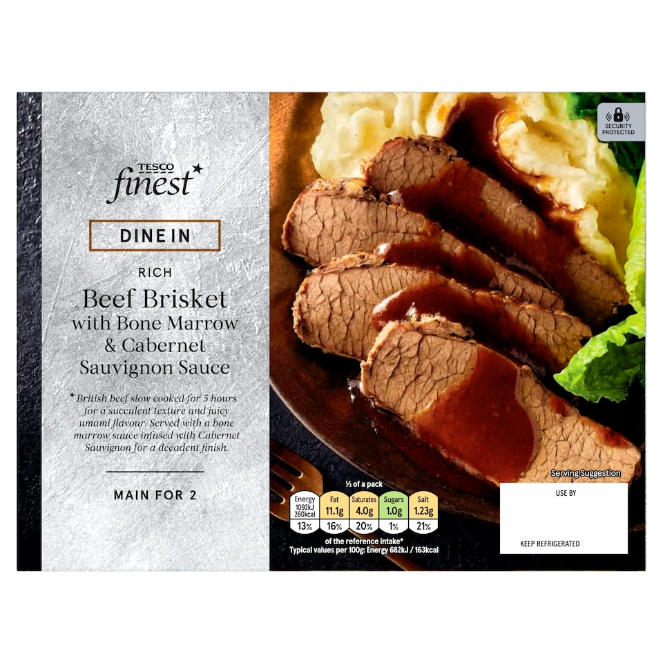Tesco Finest Dine In Beef Brisket with Bone Marrow & Cabernet Sauvignon Sauce 410g