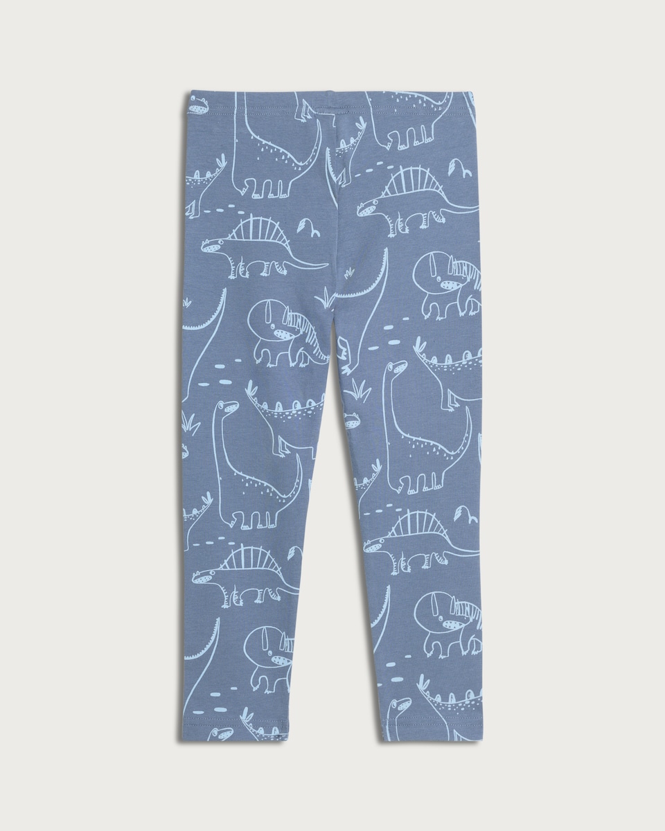 image 1 of F&F Boys 3-Pack Cotton Rich Dinosaur Leggings in Multi