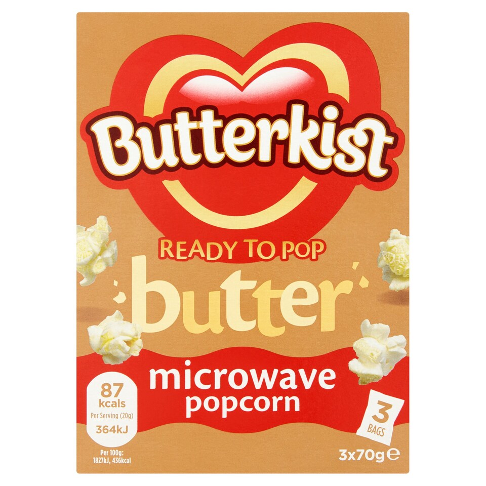 image 1 of Butterkist Butter Microwave Popcorn 3X70g