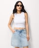 image 3 of F&F Pure Cotton Denim Mini Skirt in Blue
