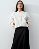 image 1 of F&F Satin Slip Midi Skirt in Black