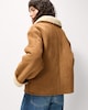 image 4 of F&F Faux Shearling Short Coat in Med Nude